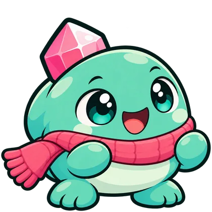 Gemlet, a mint crystal dino