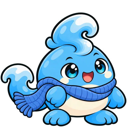 Ripplo, a blue water sprite